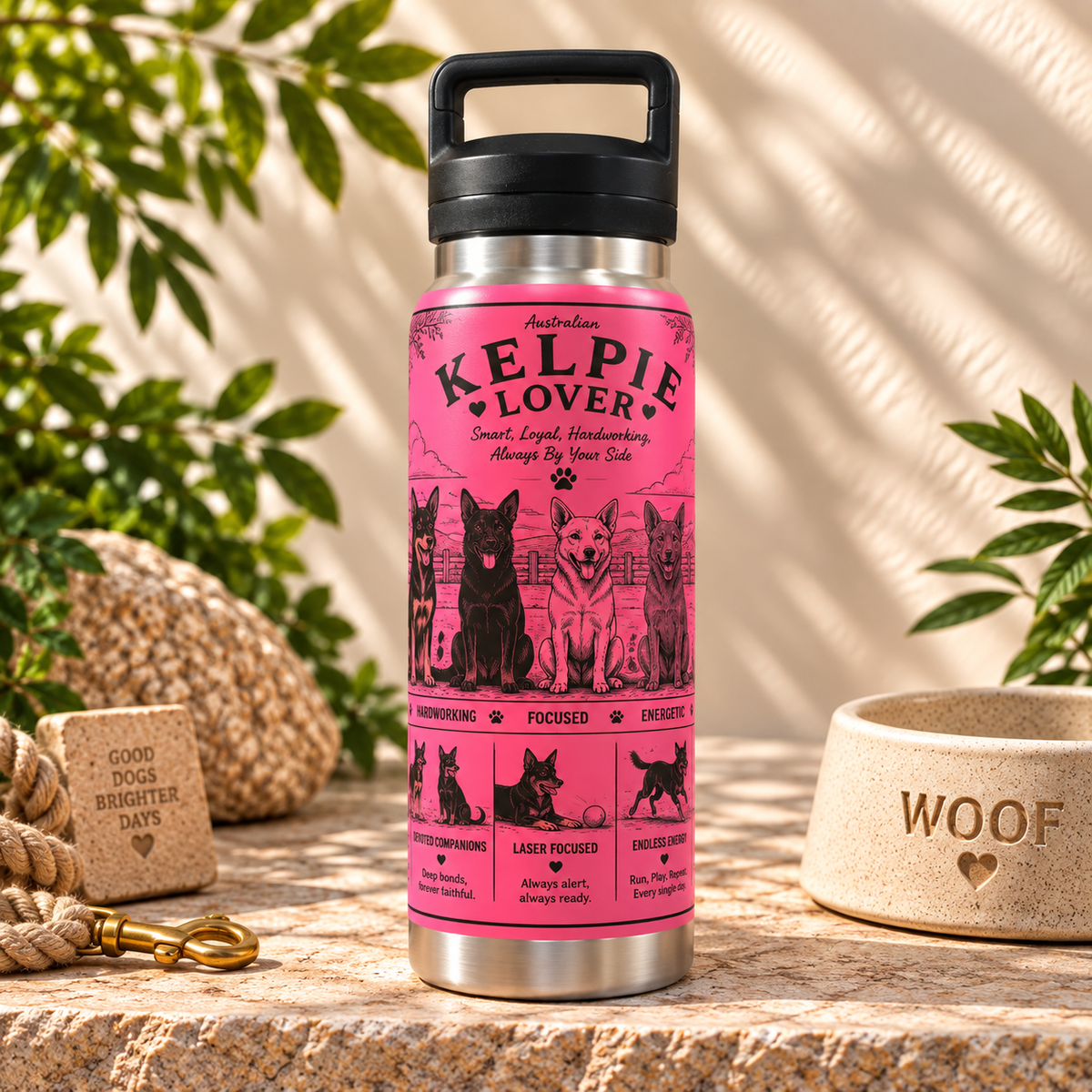 Kelpie Lovers Water Bottle 800ml