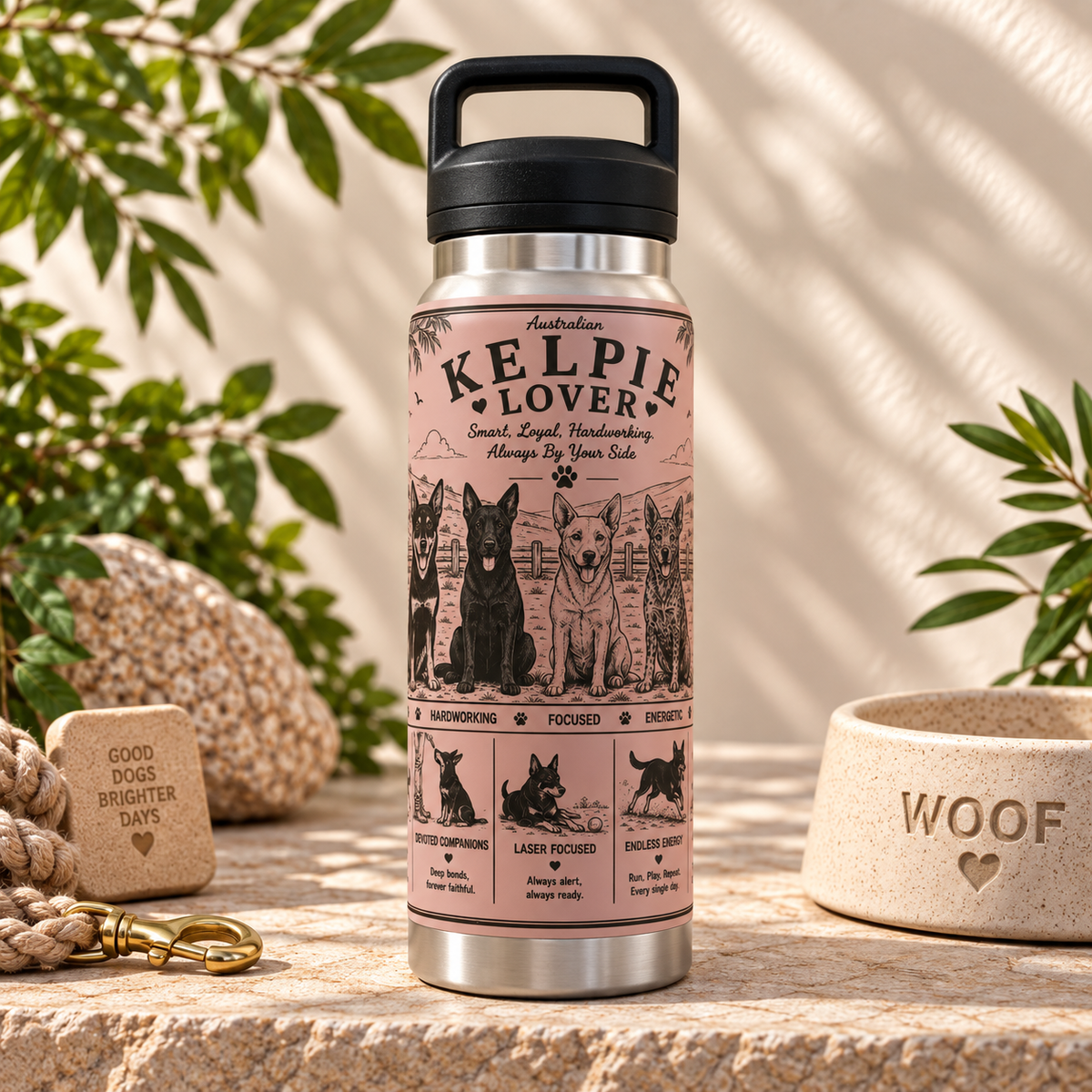 Kelpie Lovers Water Bottle 800ml