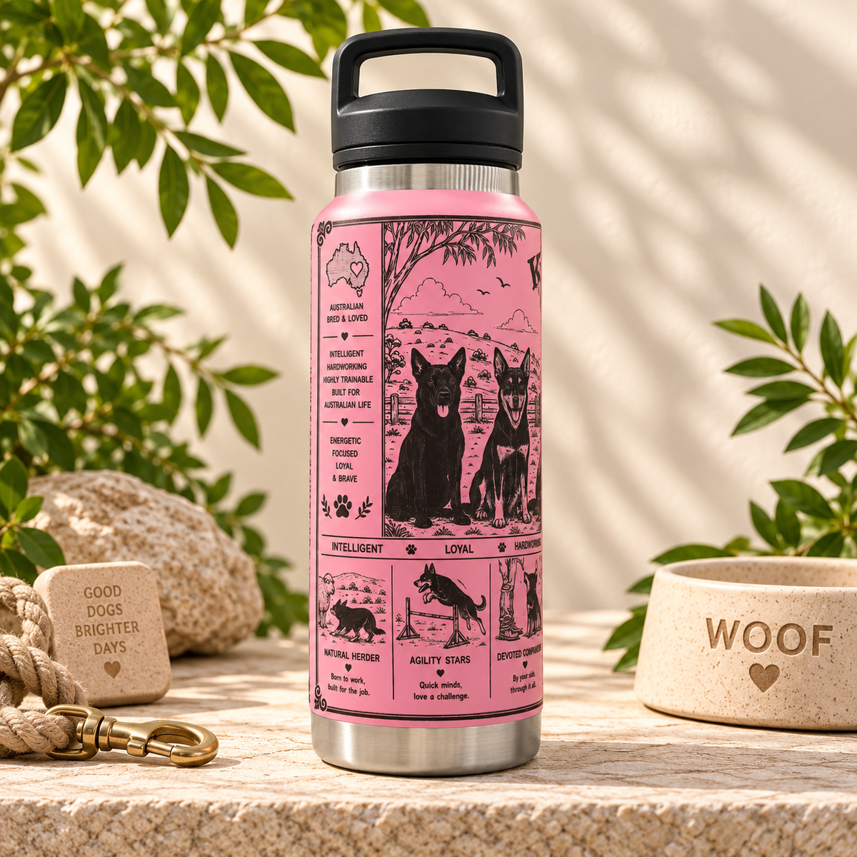 Kelpie Lovers Water Bottle 800ml