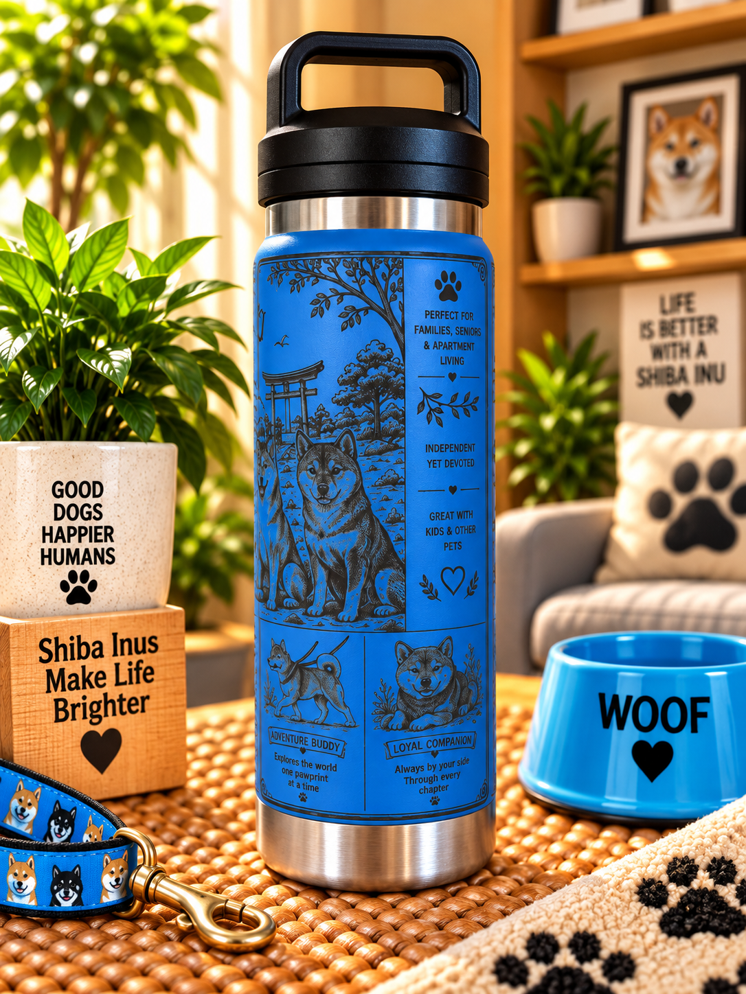 Shiba Inu Lovers Water Bottle 800ml